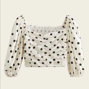 Polka dot crop top (SHEIN) - size M